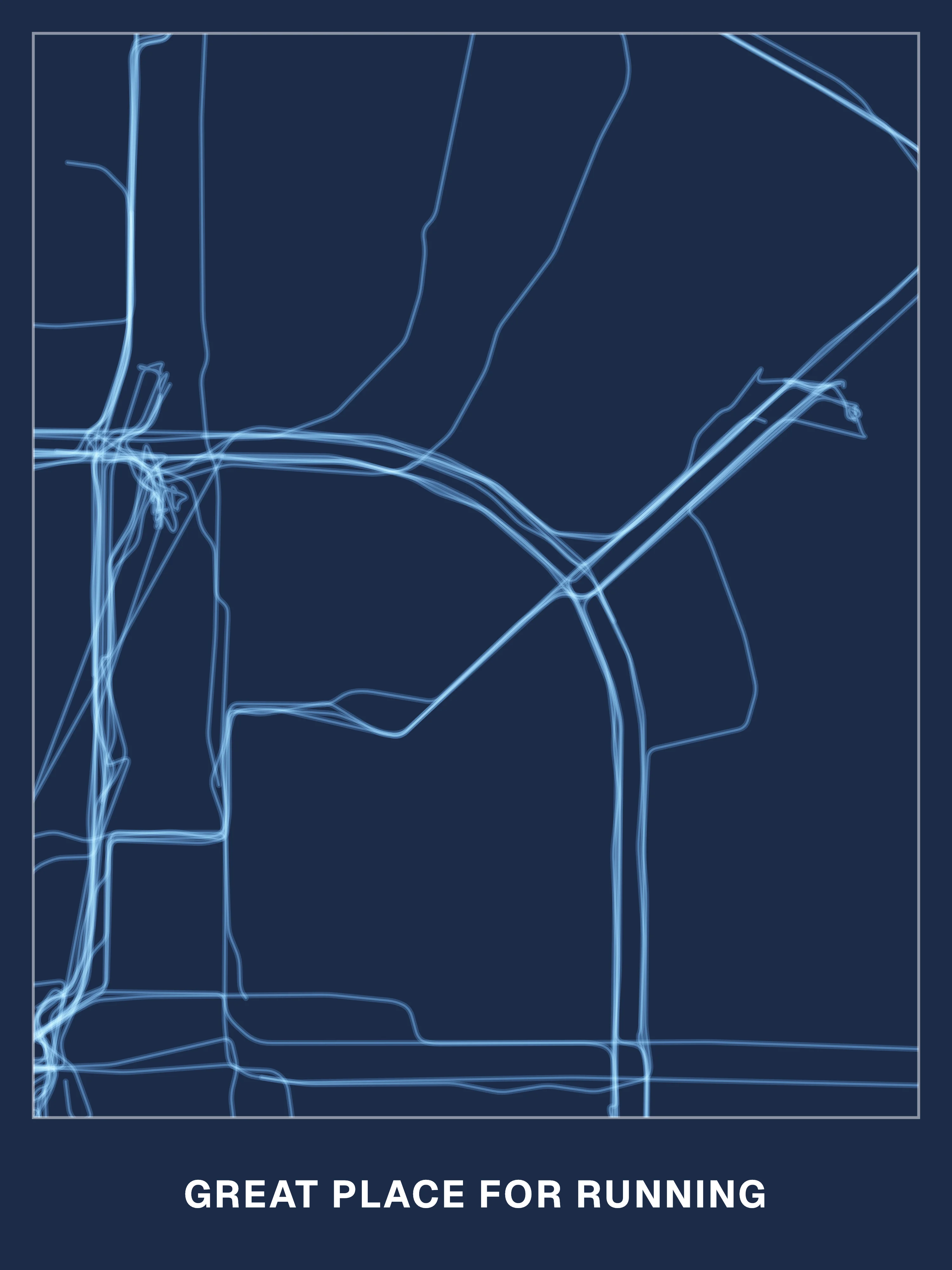 Minimalist theme poster — clean light map